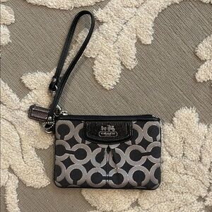 Coach Black and Gray Wristlet